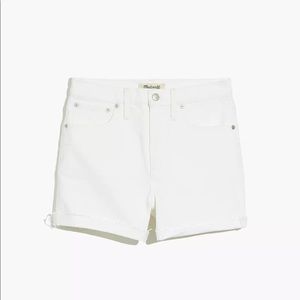 Madewell High-Rise Denim Shorts In White — Size 25